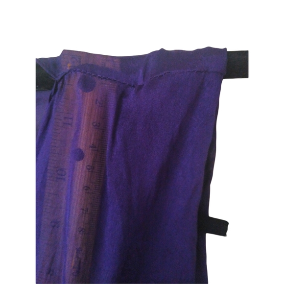 Alice & Olivia Womens Purple Flowy 100% Silk Mini Dress Sm/Med Cap Sleeve A Line - Picture 5 of 16
